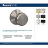 image:imageSCHLAGE Custom FC21 BWE 608 COL Bowery Knob with Collins Trim HallCloset and BedBath Lock Satin Brass
