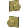 image:imageSCHLAGE Custom FC21 BWE 608 COL Bowery Knob with Collins Trim HallCloset and BedBath Lock Satin Brass
