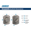 image:imageSchlage B60 N GRW 716 Deadbolt with Greenwich Trim Keyed 1 Side Highest Residential Security Aged Bronze