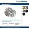 image:imageSchlage Custom FC21 ALX 716 CAM Alexandria Glass Knob with Camelot Trim HallCloset and BedBath Lock Aged BronzeAged Bronze