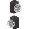 image:imageSchlage Custom FC21 ALX 716 CAM Alexandria Glass Knob with Camelot Trim HallCloset and BedBath Lock Aged BronzeAged Bronze