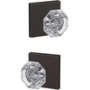 image:imageSchlage Custom FC21 ALX 716 CAM Alexandria Glass Knob with Camelot Trim HallCloset and BedBath Lock Aged BronzeAged Bronze