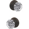 image:imageSchlage Custom FC21 ALX 716 CAM Alexandria Glass Knob with Camelot Trim HallCloset and BedBath Lock Aged BronzeAged Bronze