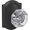 image:imageSchlage Custom FC21 ALX 716 CAM Alexandria Glass Knob with Camelot Trim HallCloset and BedBath Lock Aged BronzeMatte Black