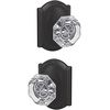 image:imageSchlage Custom FC21 ALX 716 CAM Alexandria Glass Knob with Camelot Trim HallCloset and BedBath Lock Aged BronzeMatte Black