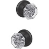 image:imageSchlage Custom FC21 ALX 716 CAM Alexandria Glass Knob with Camelot Trim HallCloset and BedBath Lock Aged BronzeMatte Black