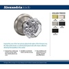image:imageSchlage Custom FC21 ALX 716 CAM Alexandria Glass Knob with Camelot Trim HallCloset and BedBath Lock Aged BronzeMatte Black