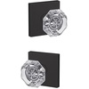 image:imageSchlage Custom FC21 ALX 716 CAM Alexandria Glass Knob with Camelot Trim HallCloset and BedBath Lock Aged BronzeMatte Black