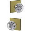 image:imageSchlage Custom FC21 ALX 716 CAM Alexandria Glass Knob with Camelot Trim HallCloset and BedBath Lock Aged BronzeSatin Brass