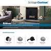 image:imageSchlage Custom FC21 ALX 716 CAM Alexandria Glass Knob with Camelot Trim HallCloset and BedBath Lock Aged BronzeSatin Nickel
