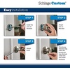 image:imageSchlage Custom FC21 ALX 716 CAM Alexandria Glass Knob with Camelot Trim HallCloset and BedBath Lock Aged BronzeSatin Nickel