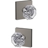 image:imageSchlage Custom FC21 ALX 716 CAM Alexandria Glass Knob with Camelot Trim HallCloset and BedBath Lock Aged BronzeSatin Nickel