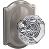image:imageSchlage Custom FC21 ALX 716 CAM Alexandria Glass Knob with Camelot Trim HallCloset and BedBath Lock Aged BronzeSatin Nickel