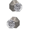 image:imageSchlage Custom FC21 ALX 716 CAM Alexandria Glass Knob with Camelot Trim HallCloset and BedBath Lock Aged BronzeSatin Nickel