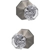 image:imageSchlage Custom FC21 ALX 716 CAM Alexandria Glass Knob with Camelot Trim HallCloset and BedBath Lock Aged BronzeSatin Nickel