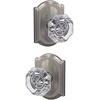 image:imageSchlage Custom FC21 ALX 716 CAM Alexandria Glass Knob with Camelot Trim HallCloset and BedBath Lock Aged BronzeSatin Nickel