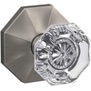 image:imageSchlage Custom FC21 ALX 716 CAM Alexandria Glass Knob with Camelot Trim HallCloset and BedBath Lock Aged BronzeSatin Nickel