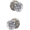 image:imageSchlage Custom FC21 ALX 716 CAM Alexandria Glass Knob with Camelot Trim HallCloset and BedBath Lock Aged BronzeSatin Nickel