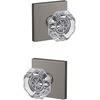 image:imageSchlage Custom FC21 ALX 716 CAM Alexandria Glass Knob with Camelot Trim HallCloset and BedBath Lock Aged BronzeSatin Nickel