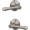 image:imageSchlage Custom FC21 DMP 619 RWD Dempsey Lever with Rosewood Trim HallCloset and BedBath Lock Satin NickelSatin Nickel