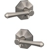 image:imageSchlage Custom FC21 DMP 619 RWD Dempsey Lever with Rosewood Trim HallCloset and BedBath Lock Satin NickelSatin Nickel