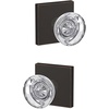 image:imageSchlage Custom FC21 HOB 619 KIN Hobson Glass Knob with Kinsler Trim HallCloset and BedBath Lock Satin NickelAged Bronze
