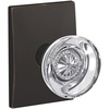 image:imageSchlage Custom FC21 HOB 619 KIN Hobson Glass Knob with Kinsler Trim HallCloset and BedBath Lock Satin NickelAged Bronze