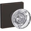 image:imageSchlage Custom FC21 HOB 619 KIN Hobson Glass Knob with Kinsler Trim HallCloset and BedBath Lock Satin NickelAged Bronze