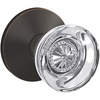 image:imageSchlage Custom FC21 HOB 619 KIN Hobson Glass Knob with Kinsler Trim HallCloset and BedBath Lock Satin NickelAged Bronze