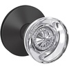 image:imageSchlage Custom FC21 HOB 619 KIN Hobson Glass Knob with Kinsler Trim HallCloset and BedBath Lock Satin NickelMatte Black