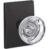 image:imageSchlage Custom FC21 HOB 619 KIN Hobson Glass Knob with Kinsler Trim HallCloset and BedBath Lock Satin NickelMatte Black