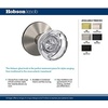 image:imageSchlage Custom FC21 HOB 619 KIN Hobson Glass Knob with Kinsler Trim HallCloset and BedBath Lock Satin NickelMatte Black