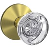 image:imageSchlage Custom FC21 HOB 619 KIN Hobson Glass Knob with Kinsler Trim HallCloset and BedBath Lock Satin NickelSatin Brass