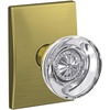 image:imageSchlage Custom FC21 HOB 619 KIN Hobson Glass Knob with Kinsler Trim HallCloset and BedBath Lock Satin NickelSatin Brass