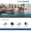 image:imageSchlage Custom FC21 HOB 619 KIN Hobson Glass Knob with Kinsler Trim HallCloset and BedBath Lock Satin NickelSatin Nickel
