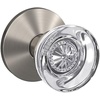 image:imageSchlage Custom FC21 HOB 619 KIN Hobson Glass Knob with Kinsler Trim HallCloset and BedBath Lock Satin NickelSatin Nickel