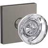 image:imageSchlage Custom FC21 HOB 619 KIN Hobson Glass Knob with Kinsler Trim HallCloset and BedBath Lock Satin NickelSatin Nickel