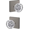 image:imageSchlage Custom FC21 HOB 619 KIN Hobson Glass Knob with Kinsler Trim HallCloset and BedBath Lock Satin NickelSatin Nickel
