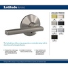 image:imageSchlage Custom FC21 LAT 622 CEN Latitude Lever with Century Trim HallCloset and BedBath Lock Matte Black