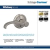 image:imageSchlage Custom FC21 WIT 716 CAM Whitney Lever with Camelot Trim HallCloset and BedBath Lock Aged BronzeMatte Black