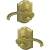 image:imageSchlage Custom FC21 WIT 716 CAM Whitney Lever with Camelot Trim HallCloset and BedBath Lock Aged BronzeSatin Brass