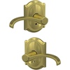 image:imageSchlage Custom FC21 WIT 716 CAM Whitney Lever with Camelot Trim HallCloset and BedBath Lock Aged BronzeSatin Brass