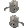 image:imageSchlage Custom FC21 WIT 716 CAM Whitney Lever with Camelot Trim HallCloset and BedBath Lock Aged BronzeSatin Nickel