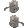 image:imageSchlage Custom FC21 WIT 716 CAM Whitney Lever with Camelot Trim HallCloset and BedBath Lock Aged BronzeSatin Nickel