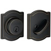 image:imageSchlage B60 N CAM 716 Deadbolt with Camelot Trim Keyed 1 Side Highest Residential Security Aged Bronze