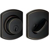 image:imageSchlage B60 N GRW 716 Deadbolt with Greenwich Trim Keyed 1 Side Highest Residential Security Aged Bronze