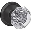 image:imageSchlage Custom FC21 ALX 716 CAM Alexandria Glass Knob with Camelot Trim HallCloset and BedBath Lock Aged BronzeMatte Black
