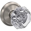 image:imageSchlage Custom FC21 ALX 716 CAM Alexandria Glass Knob with Camelot Trim HallCloset and BedBath Lock Aged BronzeSatin Nickel