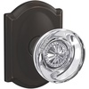 image:imageSchlage Custom FC21 HOB 619 KIN Hobson Glass Knob with Kinsler Trim HallCloset and BedBath Lock Satin NickelAged Bronze