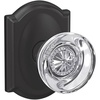 image:imageSchlage Custom FC21 HOB 619 KIN Hobson Glass Knob with Kinsler Trim HallCloset and BedBath Lock Satin NickelMatte Black